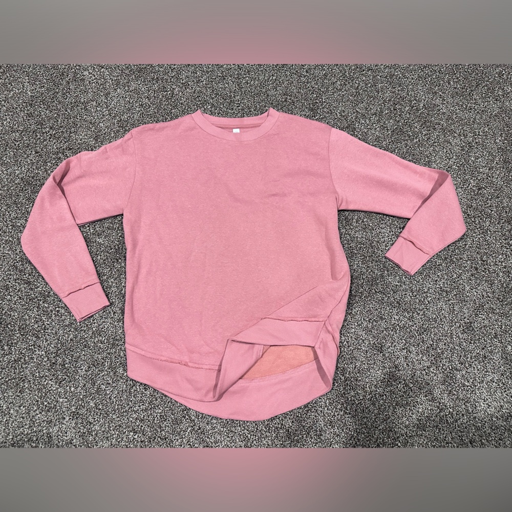 Live and Tell Dusty Rose Crewneck Sweatshirt | Mauve Cozy Pullover | Size S